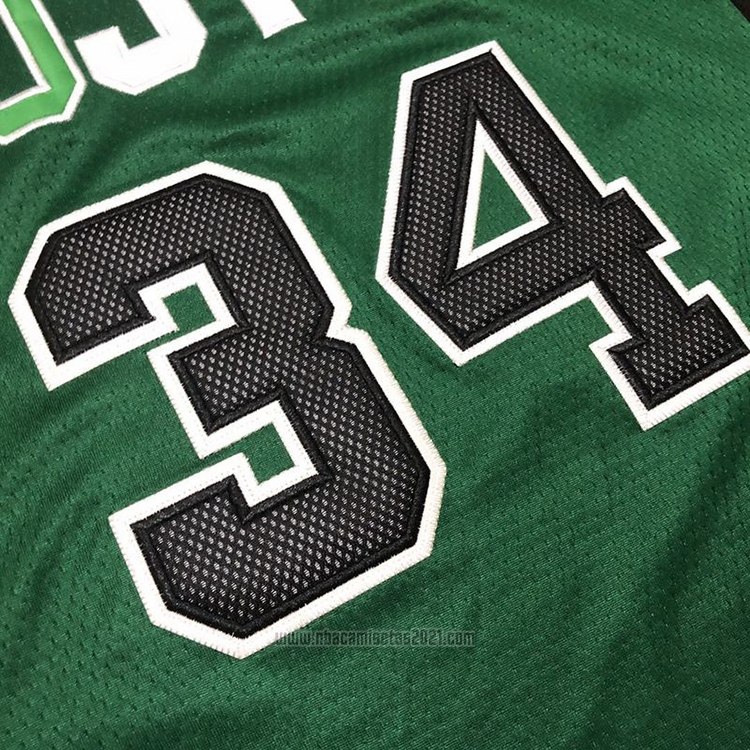 Camiseta Boston Celtics Paul Pierce #34 Hardwood Classics Throwback 2007-08 Verde